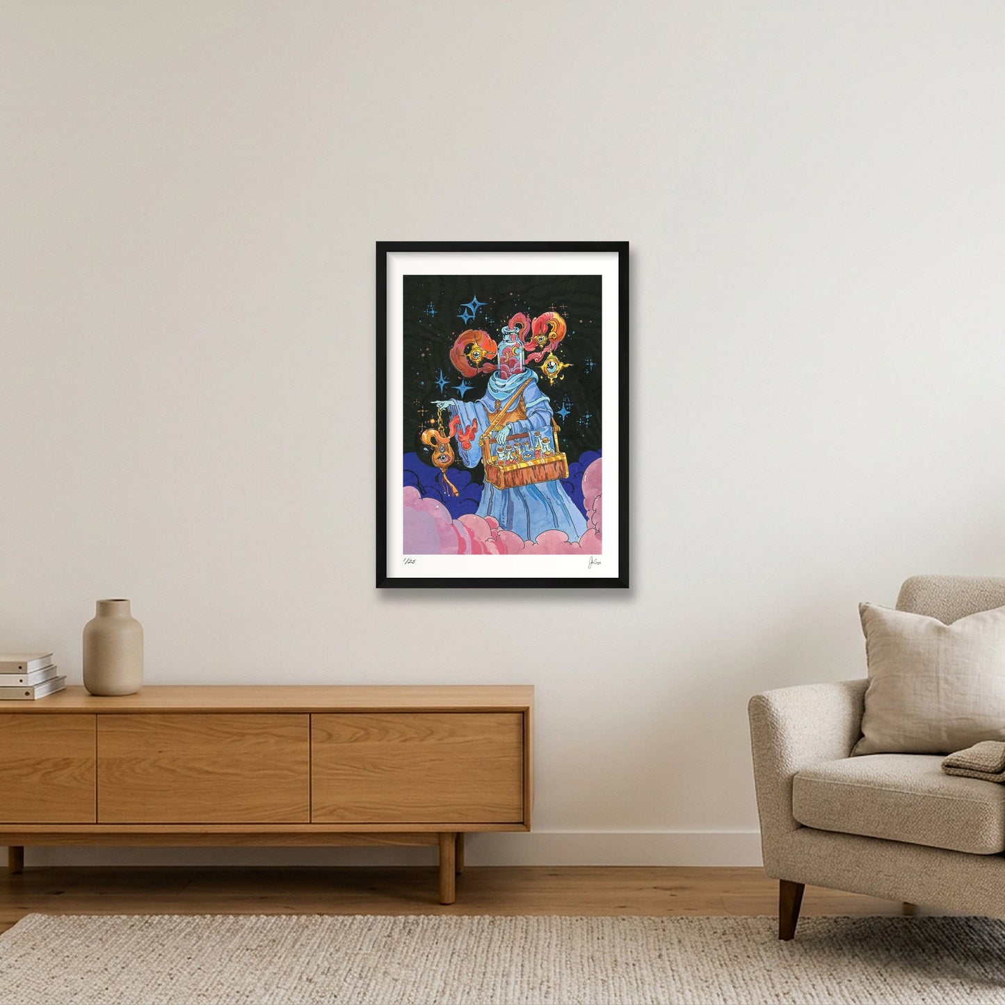 The Seer's Potion  — 17×23" Black Frame