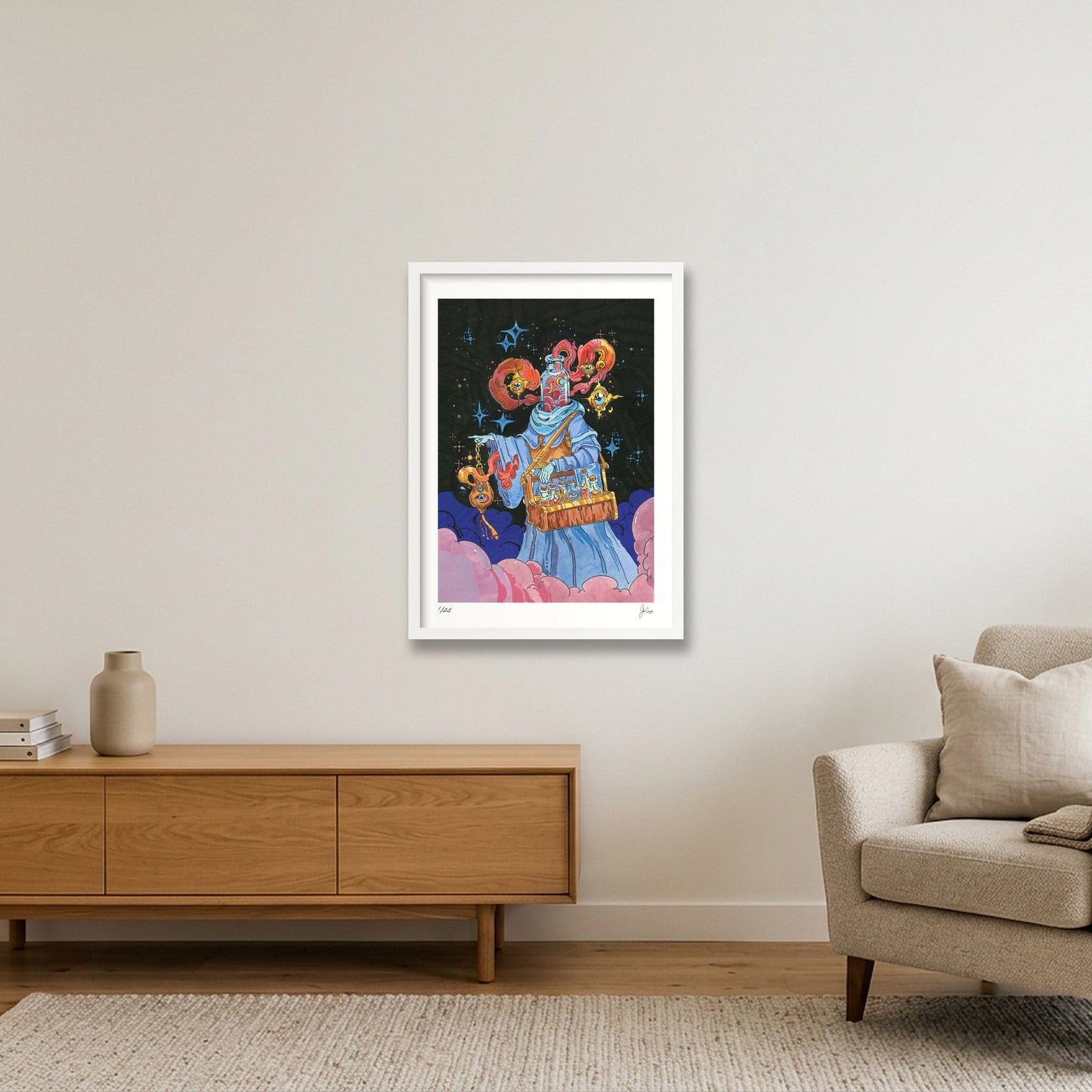The Seer's Potion  — 17×23" White Frame