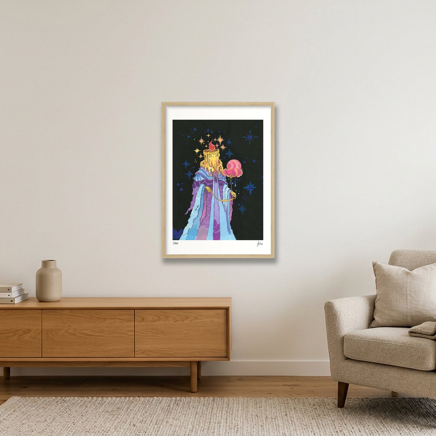 Cloud Companion — 17×23" Oak Frame