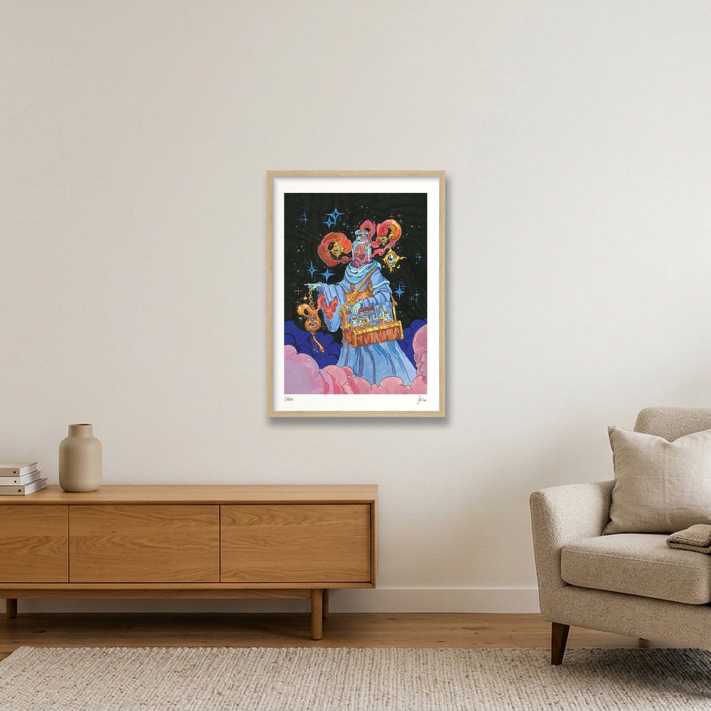 The Seer's Potion  — 17×23" Oak Frame