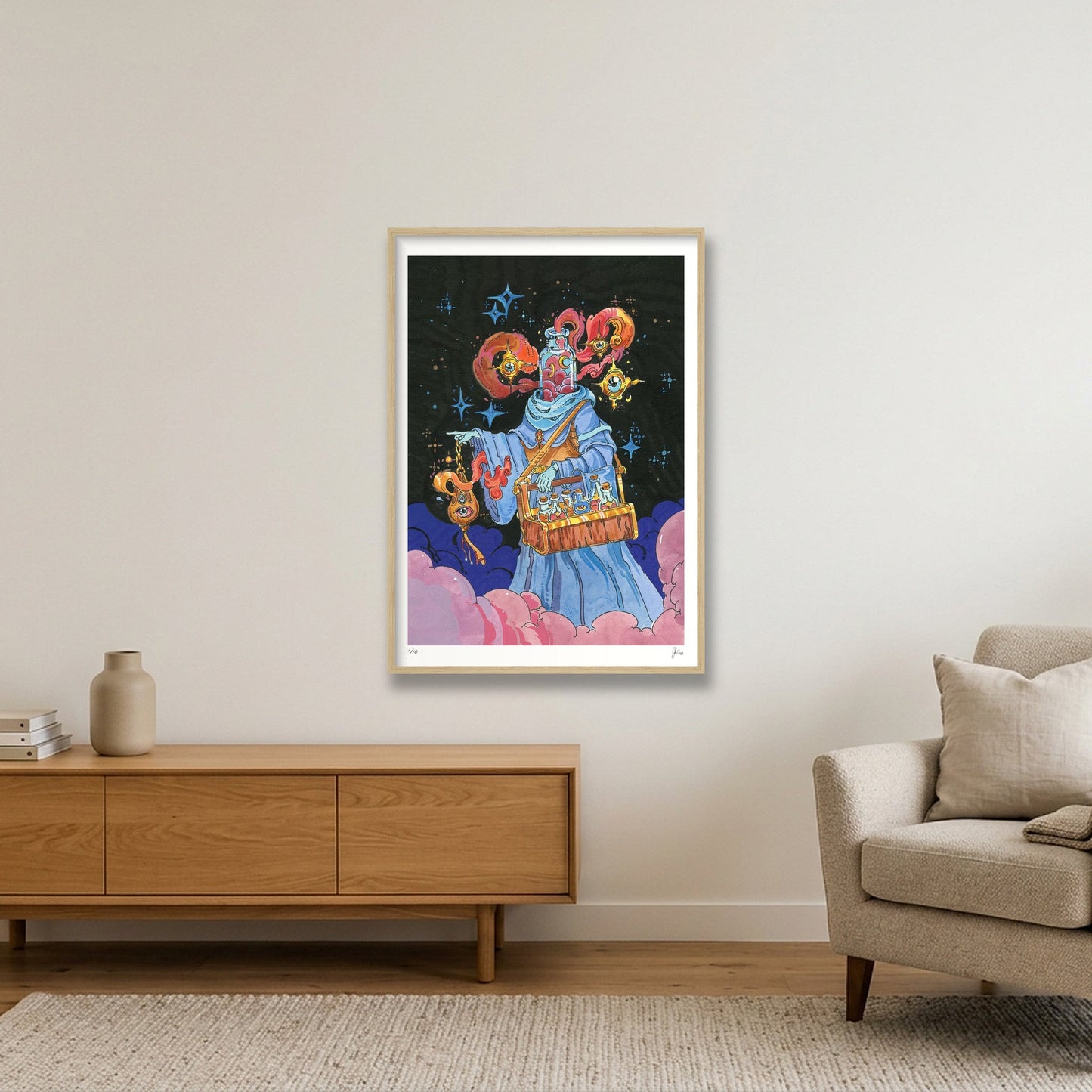 The Seer's Potion  — 23×33" Oak Frame